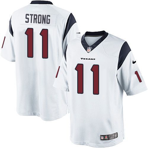 Men Houston Texans 11 Jaelen Strong Nike White Game NFL Jersey